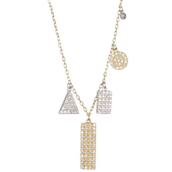Adornia Jewelry - Adornia Gold Plated Sterling Silver Multi Shaped Swarovski Crystal Accented